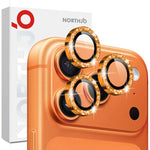 NORTHJO 1 Set Camera Lens Protector Glitter Metal Ring Film, For iPhone 17 Pro / 17 Pro Max