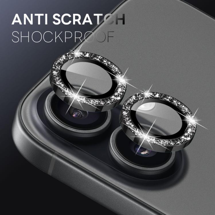 NORTHJO 1 Set Camera Lens Protector Glitter Metal Ring Film, For iPhone 17