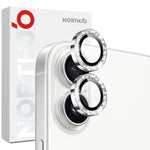 NORTHJO 1 Set Camera Lens Protector Glitter Metal Ring Film, For iPhone 17