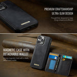 CaseMe Me80 Series Detachable Wallet Magnetic RFID Vegan Leather Phone Case, For iPhone 15 Pro Max, For iPhone 15 Pro, For iPhone 15 Plus / 14 Plus, For iPhone 15, For iPhone 14, For iPhone 14 Pro, For iPhone 14 Pro Max, For iPhone 13 Pro Max          ...