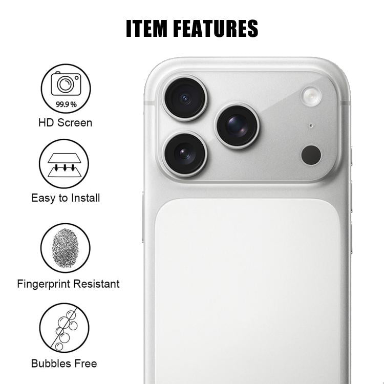 Kalebol Transparent HD Anti-Fingerprint AR Integrated Camera Lens Tempered Glass Film, For iPhone 18 Pro, For iPhone 18 Pro Max, For iPhone 17 Pro Max, For iPhone 17 Pro, For iPhone 17, For iPhone Air, For iPhone 13, For iPhone 17e / 16e               ...