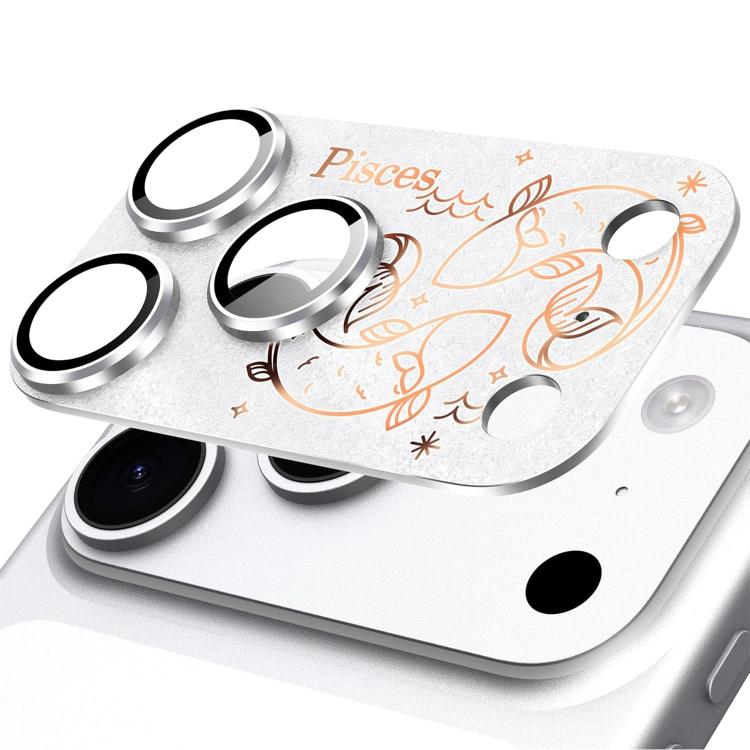 For iPhone 17 Pro Twelve Constellations Armor Integrated Full-Coverage Frosted Metal Camera Lens Film, Scorpio, Libra, Aquarius, Gemini, Pisces, Leo, Sagittarius, Capricorn, Cancer, Taurus, Virgo, Aries