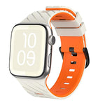 Diagonal Two-Color Silicone Watch Band, For Apple Watch 46mm / 49mm / 45mm / 44mm