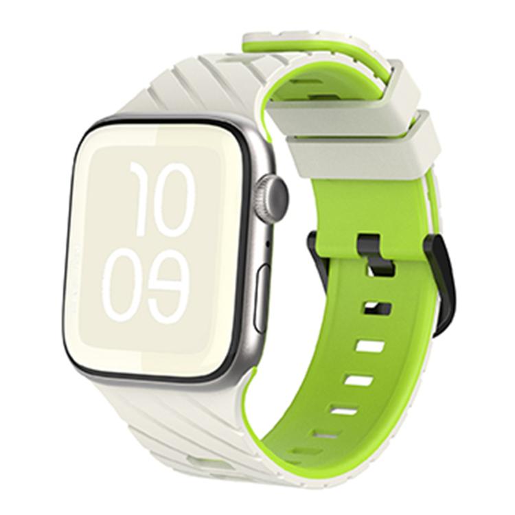 Diagonal Two-Color Silicone Watch Band, For Apple Watch 46mm / 49mm / 45mm / 44mm