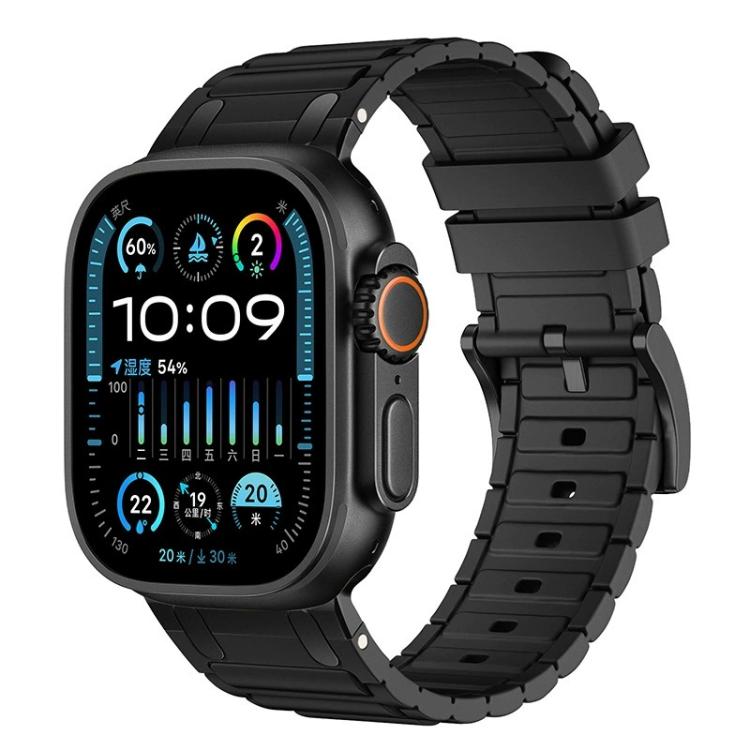 Reinforced I-Shape Texture Silicone Watch Band, For Apple Watch 49mm / 46mm / 45mm / 44mm, For Apple Watch 42mm / 41mm / 40mm / 38mm
