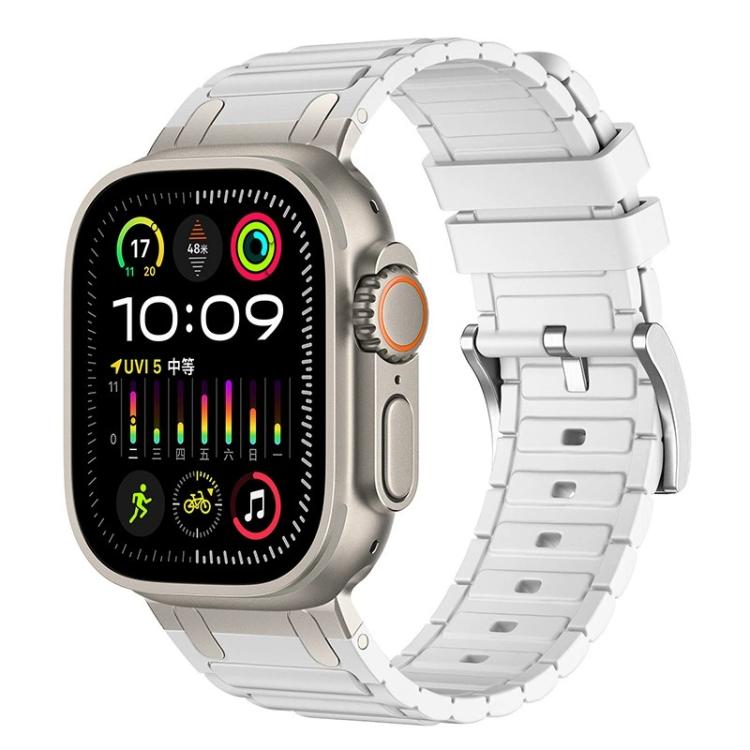 Reinforced I-Shape Texture Silicone Watch Band, For Apple Watch 49mm / 46mm / 45mm / 44mm, For Apple Watch 42mm / 41mm / 40mm / 38mm