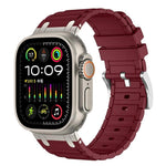 Reinforced I-Shape Texture Silicone Watch Band, For Apple Watch 49mm / 46mm / 45mm / 44mm, For Apple Watch 42mm / 41mm / 40mm / 38mm