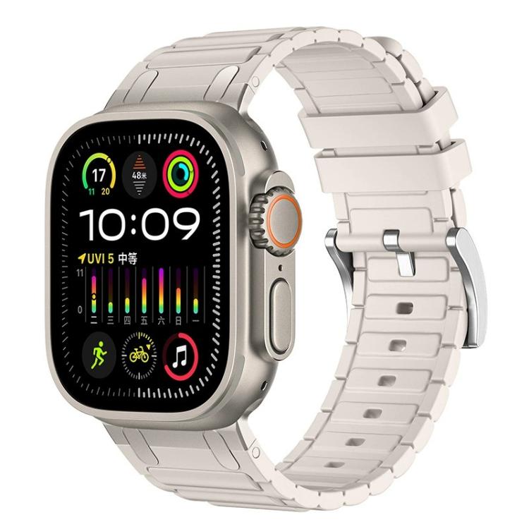 Reinforced I-Shape Texture Silicone Watch Band, For Apple Watch 49mm / 46mm / 45mm / 44mm, For Apple Watch 42mm / 41mm / 40mm / 38mm