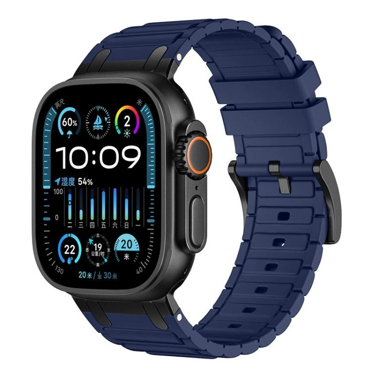 Reinforced I-Shape Texture Silicone Watch Band, For Apple Watch 49mm / 46mm / 45mm / 44mm, For Apple Watch 42mm / 41mm / 40mm / 38mm