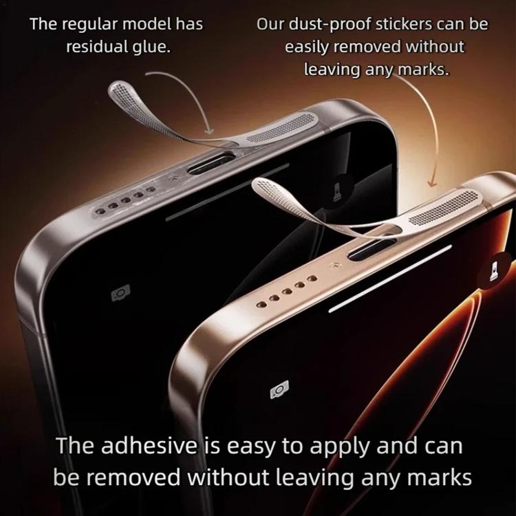 5pcs High-Density Metallic Integrated Speaker Dust Cover, For iPhone Air