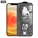 10pcs 3D Large Arc Edge Electroplated Explosion-Proof Scratch-Resistant Full-Screen HD Tempered Glass Film, For iPhone 17 Pro Max, For iPhone 17 Pro, For iPhone 17, For iPhone Air, For iPhone 16 Pro Max, For iPhone 16 Pro, For iPhone 16