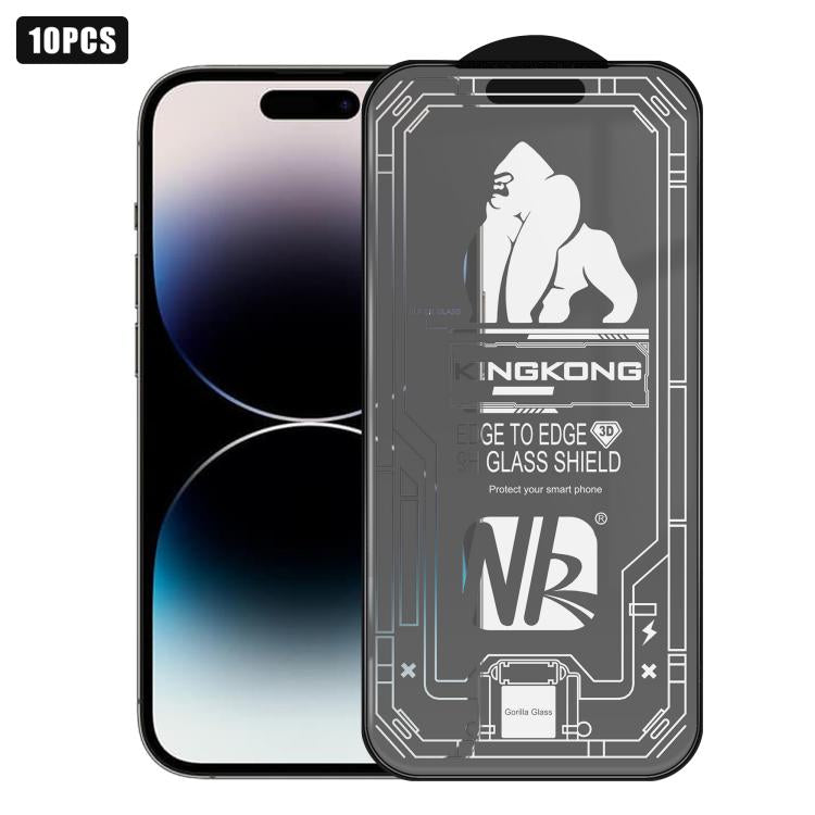 10pcs 3D Large Arc Edge Electroplated Explosion-Proof Scratch-Resistant Full-Screen Frosted HD Tempered Glass Film, For iPhone 17 Pro Max, For iPhone 17 Pro, For iPhone 17, For iPhone Air, For iPhone 16 Pro Max, For iPhone 16 Pro, For iPhone 16