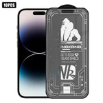 10pcs 3D Large Arc Edge Electroplated Explosion-Proof Scratch-Resistant Full-Screen Frosted HD Tempered Glass Film, For iPhone 17 Pro Max, For iPhone 17 Pro, For iPhone 17, For iPhone Air, For iPhone 16 Pro Max, For iPhone 16 Pro, For iPhone 16