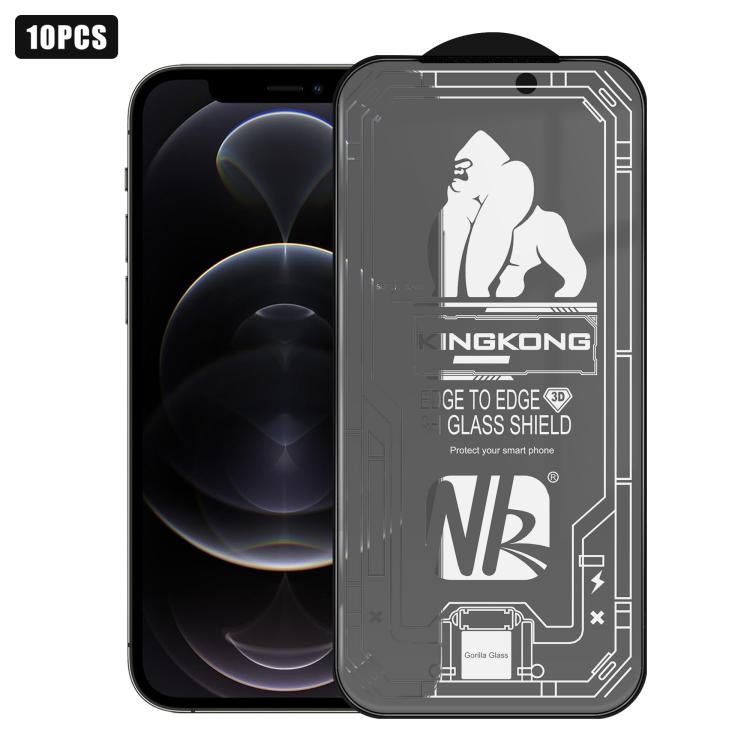 10pcs 3D Large Arc Edge Electroplated Explosion-Proof Scratch-Resistant Full-Screen Frosted HD Tempered Glass Film, For iPhone 17 Pro Max, For iPhone 17 Pro, For iPhone 17, For iPhone Air, For iPhone 16 Pro Max, For iPhone 16 Pro, For iPhone 16