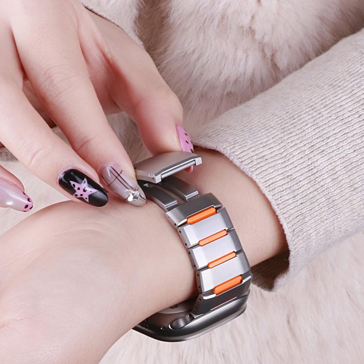 Multi-Faceted Rubber Inlaid Stainless Steel Watch Band, For Apple Watch 46mm / 49mm / 45mm / 44mm, For Apple Watch 42mm / 41mm / 40mm / 38mm