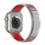 Curved Two-Tone Side-Release Stainless Steel Watch Band, For Apple Watch 49mm / 46mm / 45mm / 44mm, For Apple Watch 42mm / 41mm / 40mm / 38mm