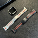 Curved Two-Tone Side-Release Stainless Steel Watch Band, For Apple Watch 49mm / 46mm / 45mm / 44mm, For Apple Watch 42mm / 41mm / 40mm / 38mm