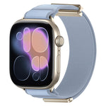Double-Jointed Magnetic Metal-Tip Nylon Watch Band, For Apple Watch 49mm / 46mm / 45mm / 44mm, For Apple Watch 42mm / 41mm / 40mm / 38mm