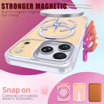 Starry Glitter Magnetic Holder Phone Case, For iPhone 17 Pro Max, For iPhone 17 Pro, For iPhone 17