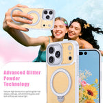 Starry Glitter Magnetic Holder Phone Case, For iPhone 18 Pro / 17 Pro, For iPhone 18 Pro Max / 17 Pro Max, For iPhone 17