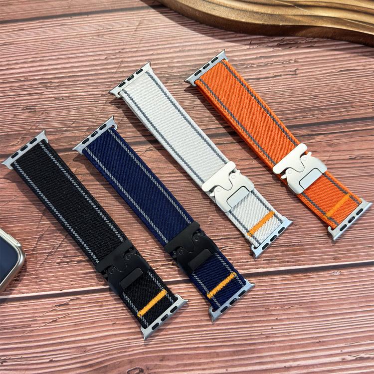 Reflective Umbrella Buckle Woven Nylon Watch Band, For Apple Watch 49mm / 46mm / 45mm / 44mm, For Apple Watch 42mm / 41mm / 40mm / 38mm