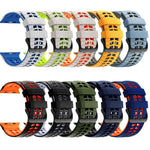 Double Holes Two Color Tire Texture Silicone Watch Band, For Apple Watch 49mm / 46mm / 45mm / 44mm