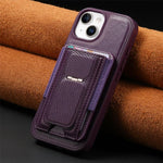 CaseNeo Fold Holder Retro Elastic Card Bag Magnetic Back Phone Case, For iPhone 15, For iPhone 14 / 13, For iPhone 14 Pro, For iPhone 14 Pro Max, For iPhone 13 Pro Max, For iPhone 13 Pro