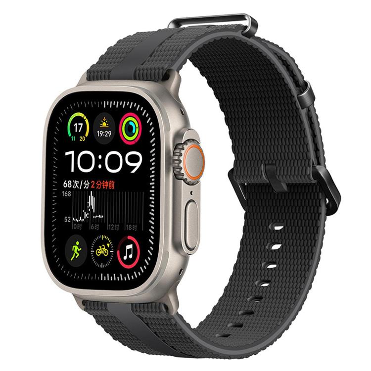 Line Pattern Silicone Watch Band, For Apple Watch 46mm / 49mm / 45mm / 44mm, For Apple Watch 42mm / 41mm / 40mm / 38mm