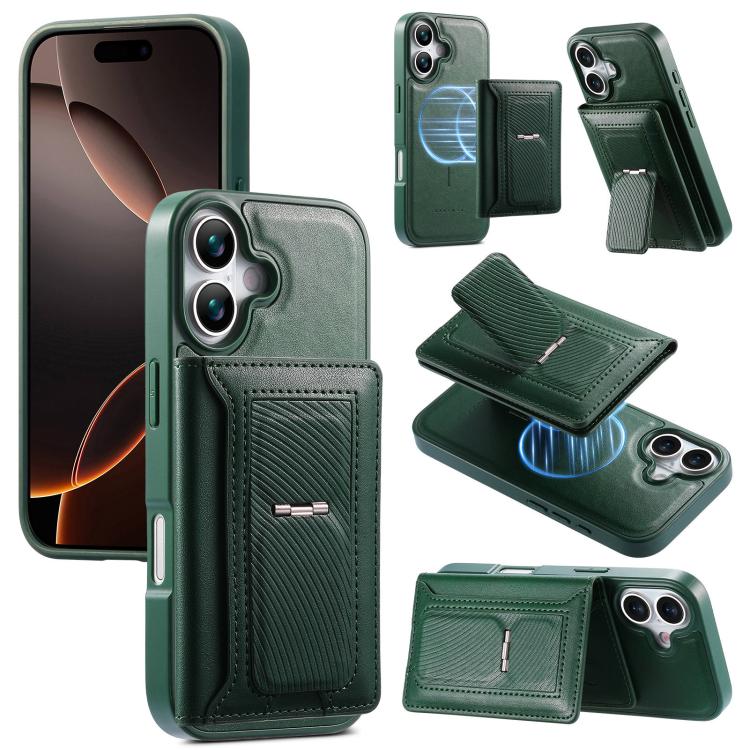 CaseNeo Retro Hinge Folding Wallet Magnetic Back Phone Case, For iPhone 17e / 16e, For iPhone 17 Pro Max, For iPhone 17 Pro, For iPhone 17, For iPhone Air, For iPhone 16 Pro Max, For iPhone 16 Pro, For iPhone 16 Plus, For iPhone 16, For iPhone 15 Pro M...