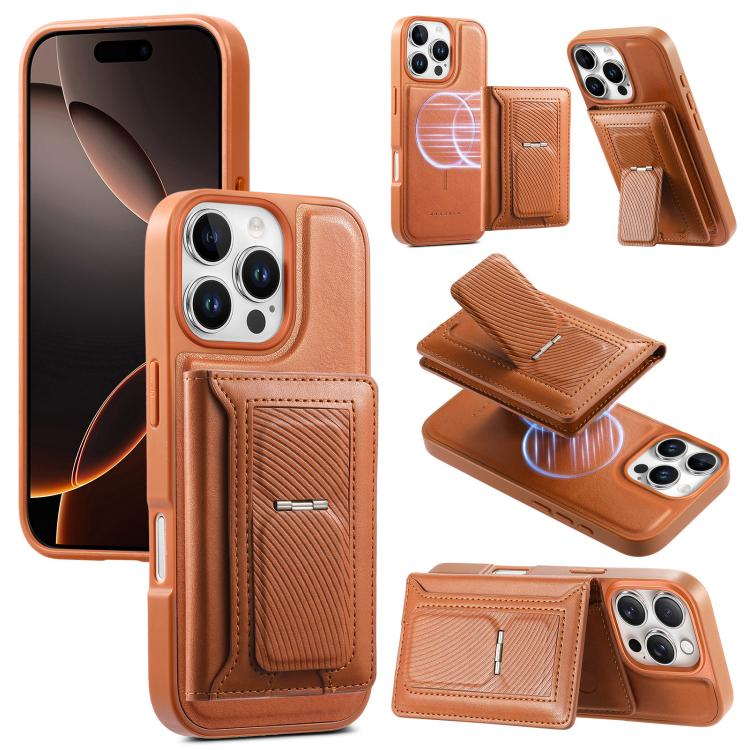 CaseNeo Retro Hinge Folding Wallet Magnetic Back Phone Case, For iPhone 17e / 16e, For iPhone 17 Pro Max, For iPhone 17 Pro, For iPhone 17, For iPhone Air, For iPhone 16 Pro Max, For iPhone 16 Pro, For iPhone 16 Plus, For iPhone 16, For iPhone 15 Pro M...