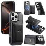 CaseNeo Retro Hinge Folding Wallet Magnetic Back Phone Case, For iPhone 17e / 16e, For iPhone 17 Pro Max, For iPhone 17 Pro, For iPhone 17, For iPhone Air, For iPhone 16 Pro Max, For iPhone 16 Pro, For iPhone 16 Plus, For iPhone 16, For iPhone 15 Pro M...