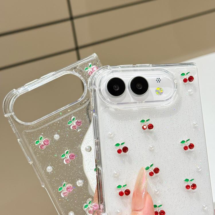 Epoxy Resin 3D Mini Cherry TPU Phone Case, For iPhone Duo