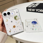 Cosmic Star Glitter Epoxy TPU Phone Case, For iPhone Duo