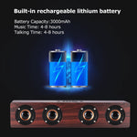 W8 Bluetooth 4.2 Speaker Four Louderspeakers Super Bass Subwoofer with Mic 3.5mm Support TF Card