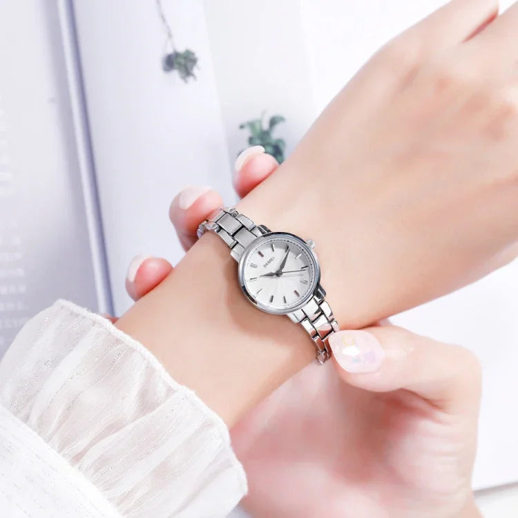 Skmei 1410 Lady Quartz Watch European and American Fashion Watch Business Leisure Steel Belt Lady Watch