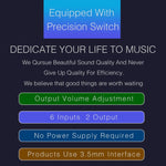 B027 6 input 2 output or 2 input 6 output audio signal source selection switcher 3.5mm interface