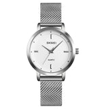 SKMEI 1528 Simple Fashion Lady Watch Casual Netting Scale