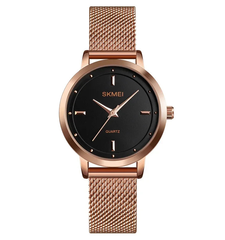 SKMEI 1528 Simple Fashion Lady Watch Casual Netting Scale