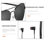 A8 Wireless Earphone Bluetooth Headset Sunglasses Music Headphones Smart Glasses Earbud Hands-free with Mic, A8