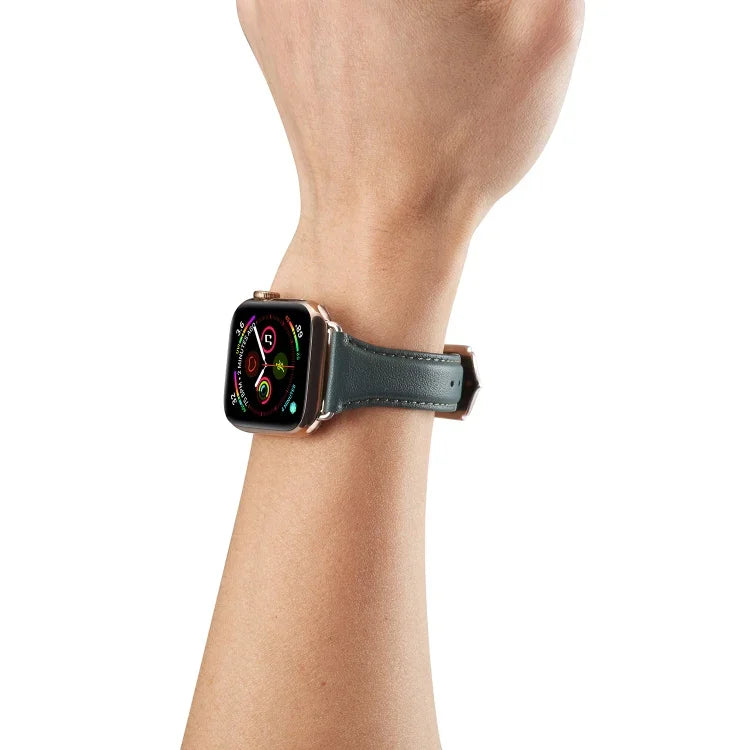 For Apple Watch 3 / 2 / 1 Generations  38mm Universal Thin Leather Strap