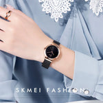 Skmei 1595 Fashion Elegant Scale Free Steel Mesh Belt Women's Watch Waterproof Business Student Quartz Watch Female