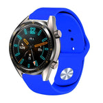 22mm For Huawei Watch GT2e GT2 46mm Monochrome Silicone Reverse Buckle Strap