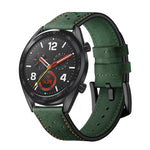 22mm For Huawei Watch GT2e / GT2 46mm Plum Blossom Hole Leather Strap
