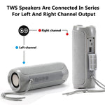 T&G TG191 20W Waterproof Bluetooth Speaker Stereo Double Diaphragm Subwoofer Portable Audio FM Radio