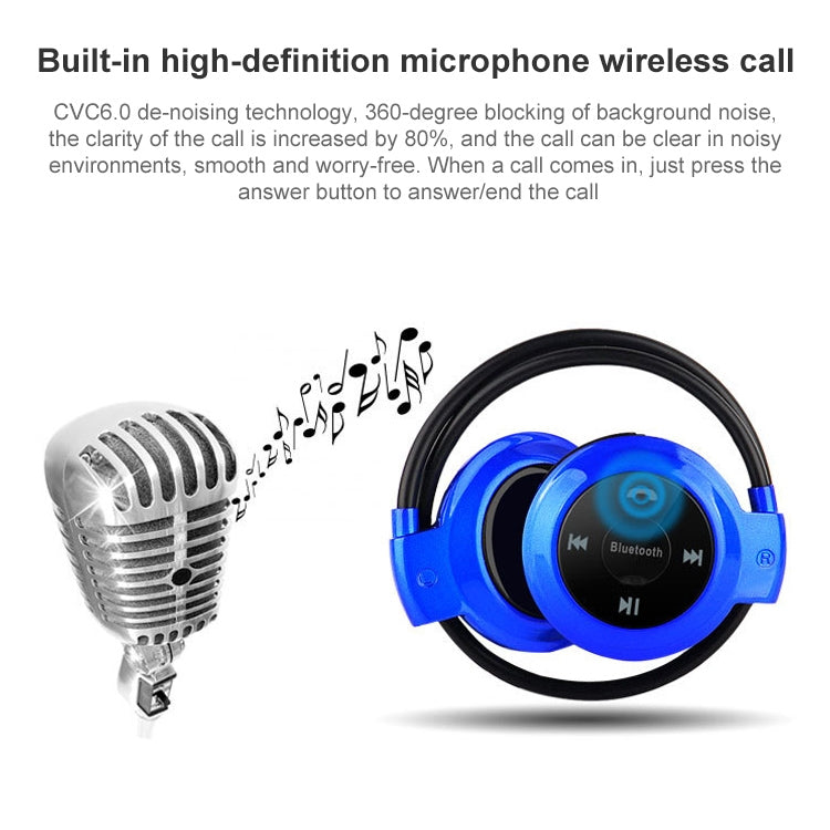 NVAHVA MP3 Player Bluetooth Headphone, Wireless Sport Headset MP3 Player With FM Radio, Stereo Earphone TF Card MP3 Max to 32GB, mini-503 Blue, mini-503 Gold