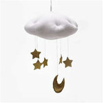 Baby Nursery Ceiling Mobile Party Decoration Clouds Moon Stars Hanging Decorations Kids Room Decoration for Baby Bedding