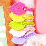 20 PCS Environmental Protection Silicone Plastic Bag Sealing Clip Food Bag Bundle Cable Tie, Random Color Delivery, Bundle Cable Tie