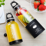 Multifunctional Juicer Rotatory Extractor Cup Portable USB Charge Juicer Blender with 6 Blades, Black, Pink, Blue