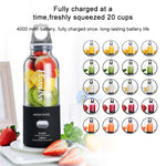 Multifunctional Juicer Rotatory Extractor Cup Portable USB Charge Juicer Blender with 6 Blades, Black, Pink, Blue