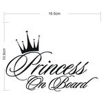 Princess Baby Pattern Car Decal Reflective Laser Vinyl Car Sticker, Size: 16.5x10.9cm, Gold, Silver, Laser, Black